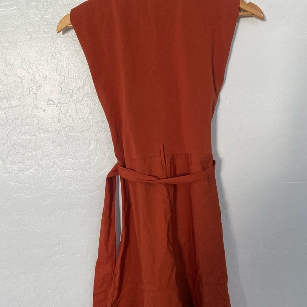 Zara Orange Sleeveless Sheath Dress for Work - Picture 5 of 5